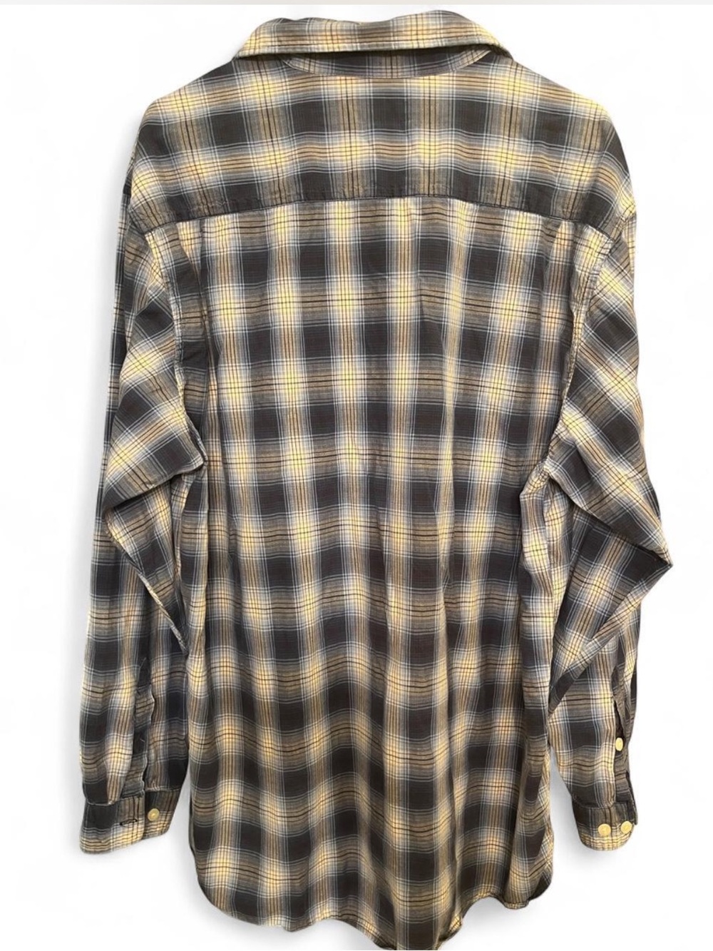 Carhartt Plaid Button Up Shirt XL Navy Cream - Picture 5 of 5